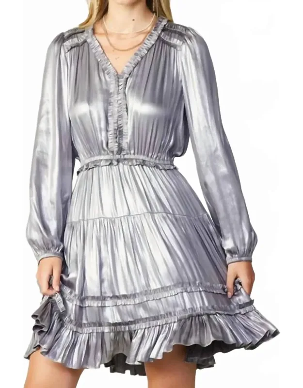 Metallic Luster Mini Dress