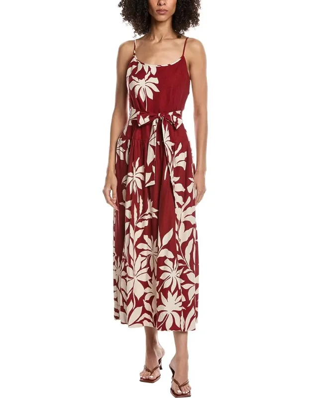 Linen-blend Maxi Dress