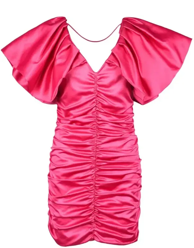 Mini Dress With Ruched Body