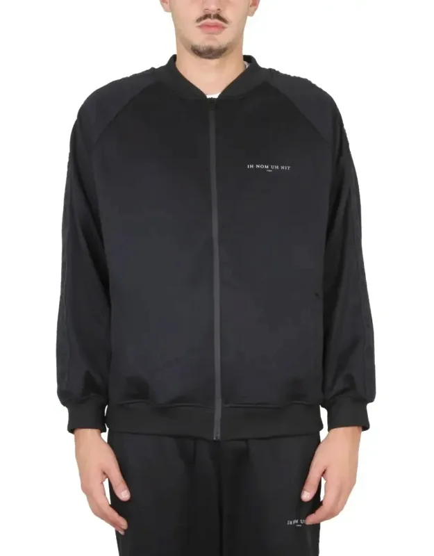 Ribbed Neck Zipper Closure Sports Jacket