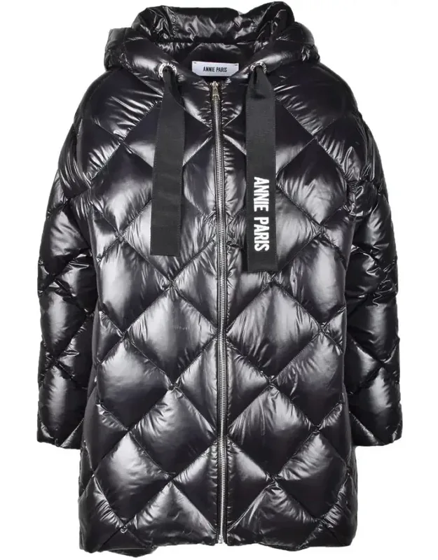 Quilted Down Jacket With Hood