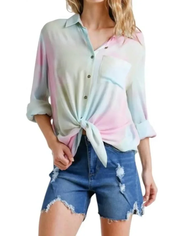 Hidden Gem Tie Dye Blouse