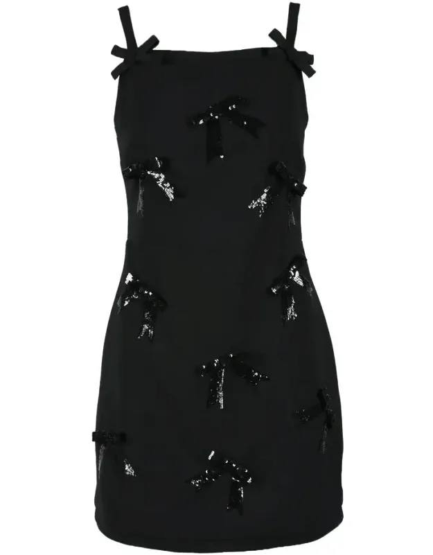 Sheath Dress Applications - Sequin Bows, Tailored Back Zipper