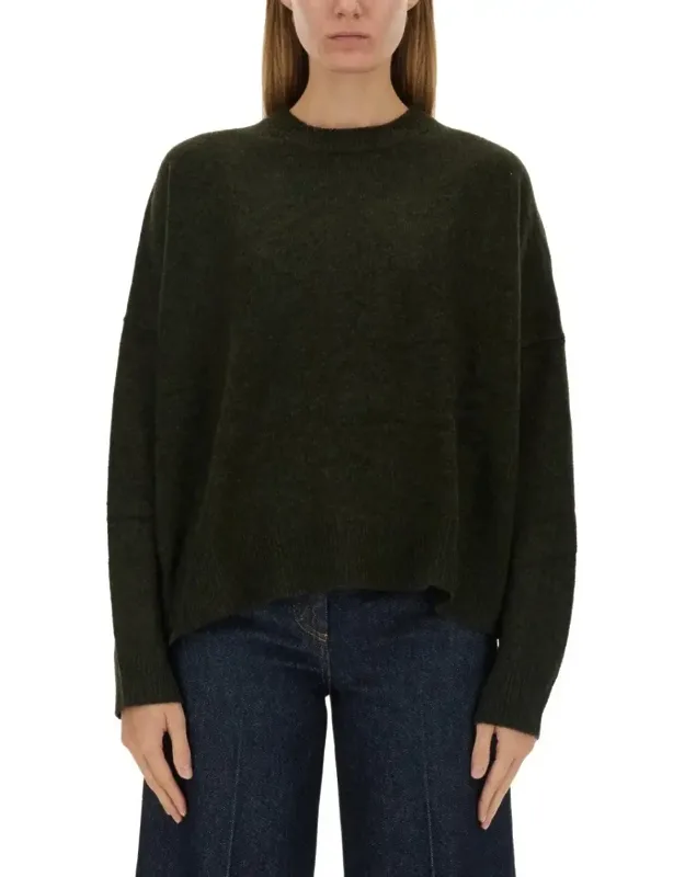 Relaxed Fit Wool Jersey Sweater