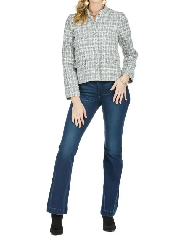 Stand Collar Crop Jacket