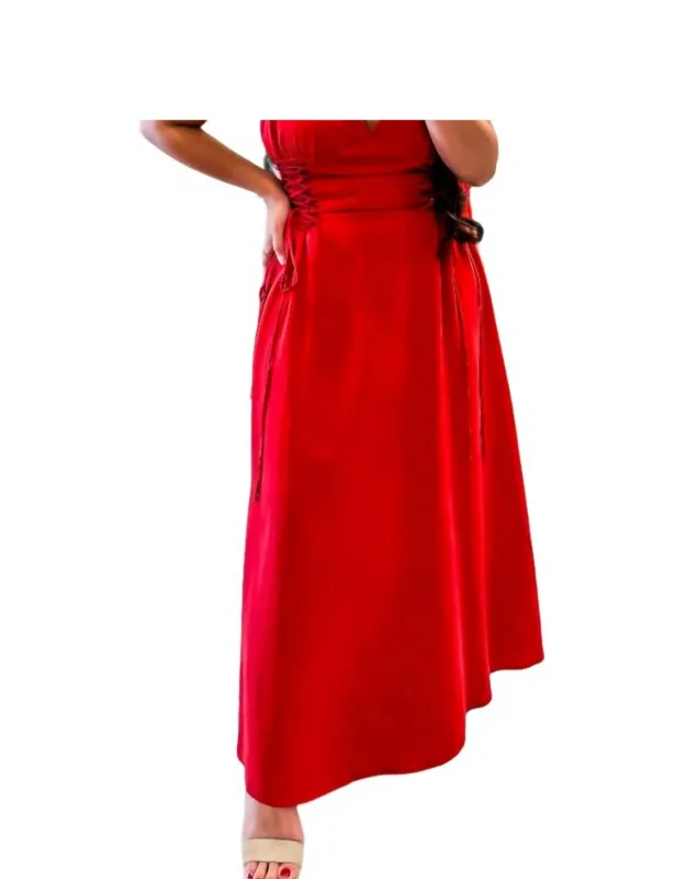 Side Lace Midi Dress
