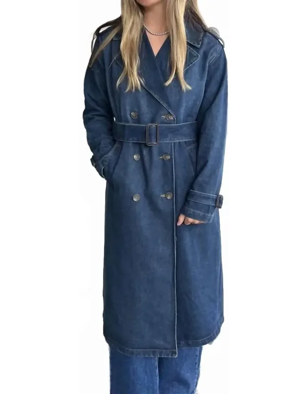 Notch Collar Trench Coat