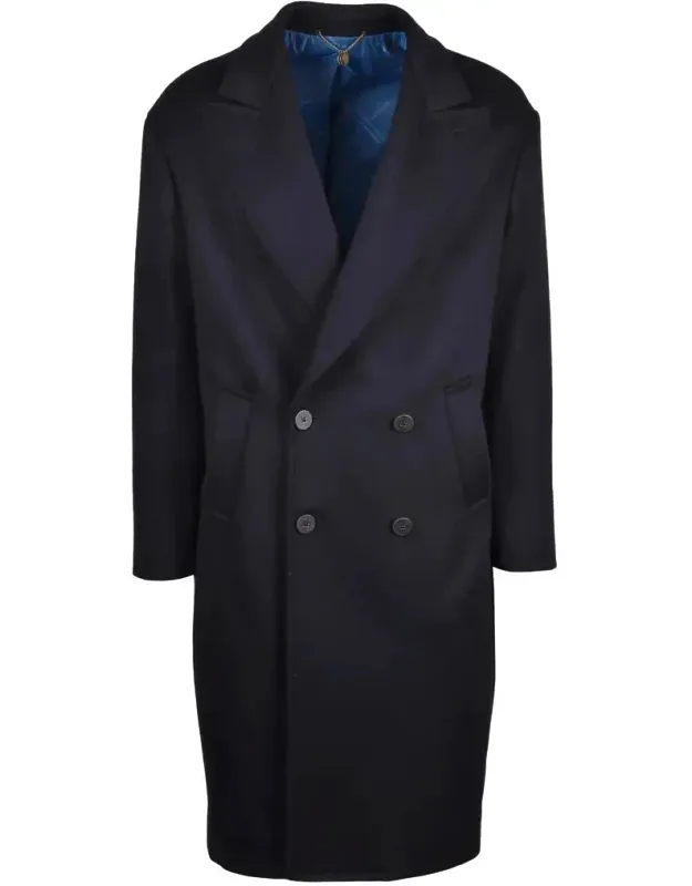 Long Double-breasted Wool Coat