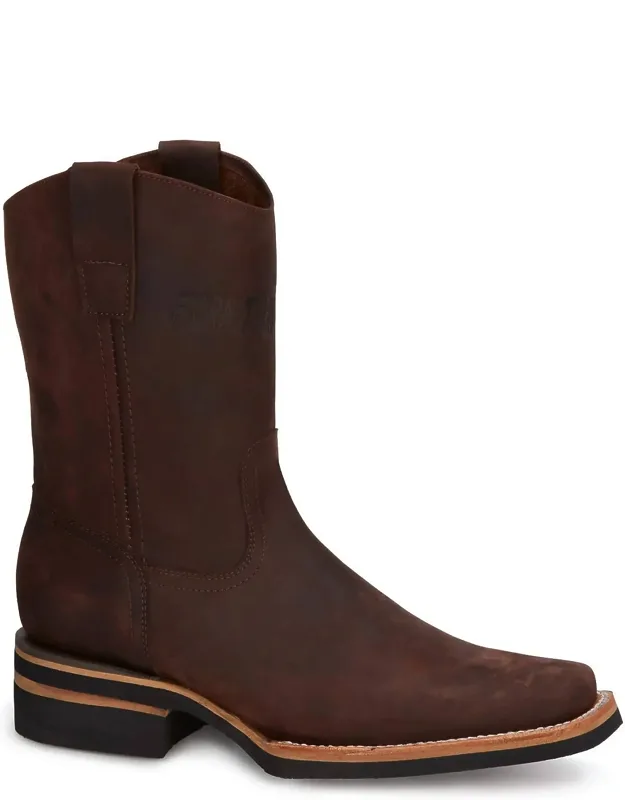 Western Suede Leather Boots