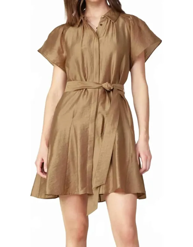 Button-down Mini Dress