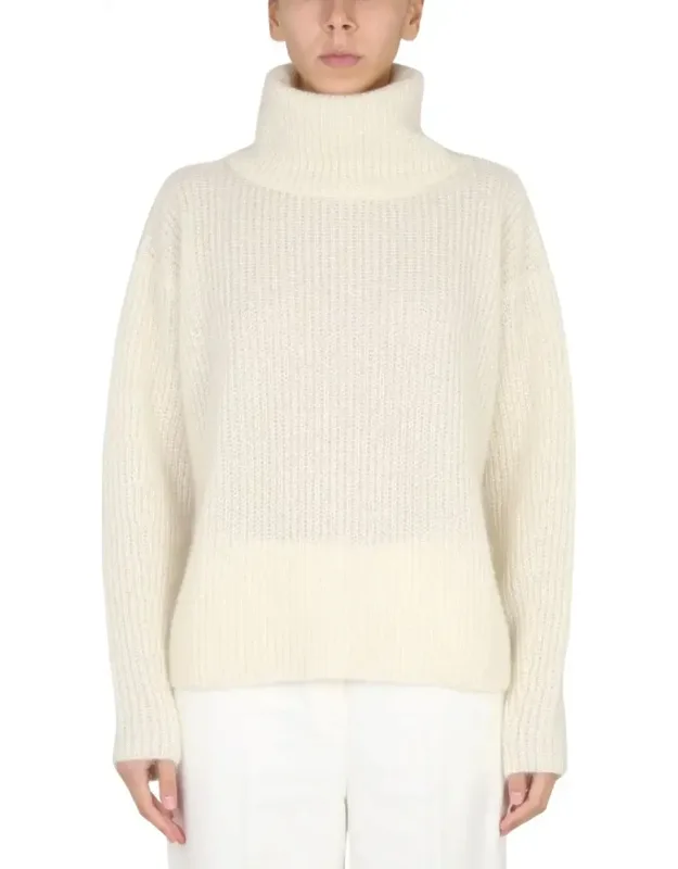 High Neck Mohair Blend Sweater
