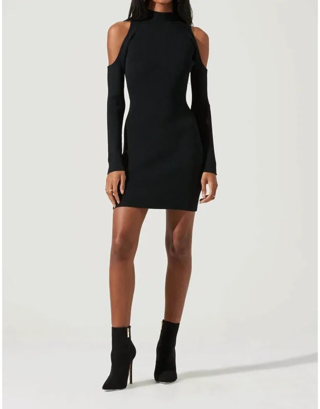 Shoulder Cutout Mini Dress