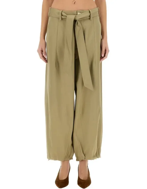 Relaxed Fit Belted Pants