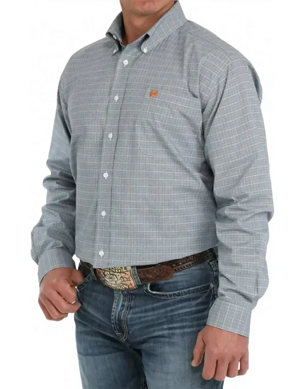 Stretch Plaid Classic Woven Button Down Shirt