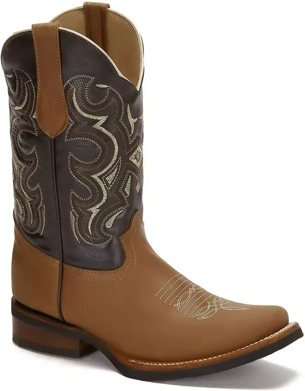 Western Cowboy Leather Boots