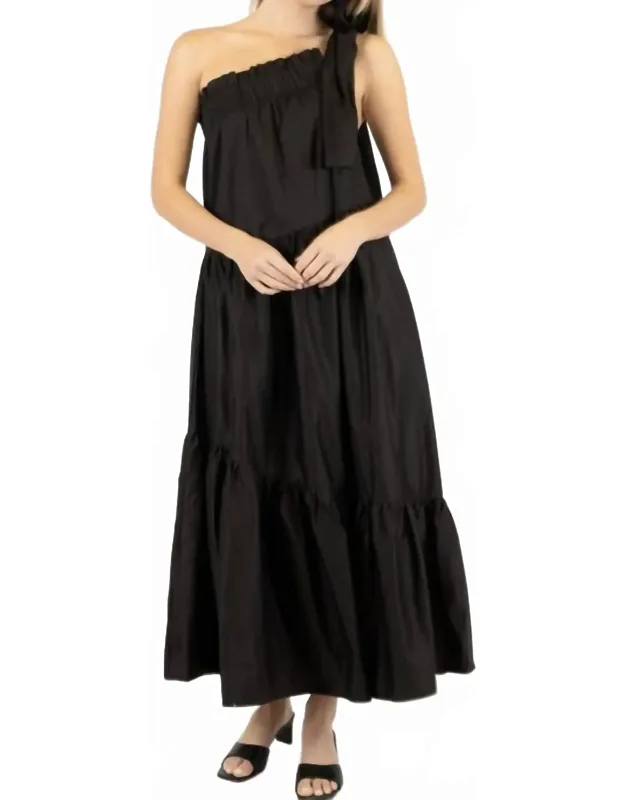 One Shoulder Maxi Dress