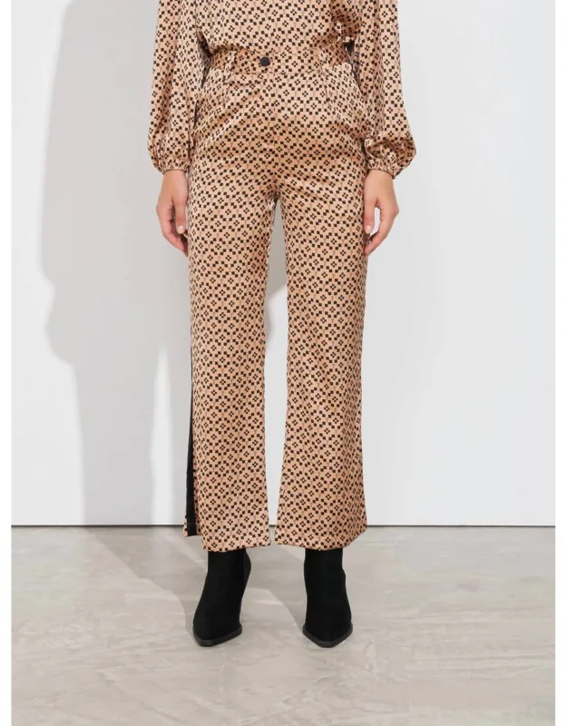 Printed Satin Pants