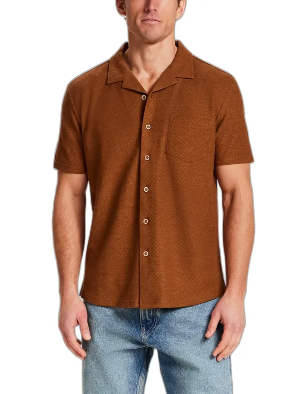 Weatherproof Vintage Structural Pique Camp Shirt
