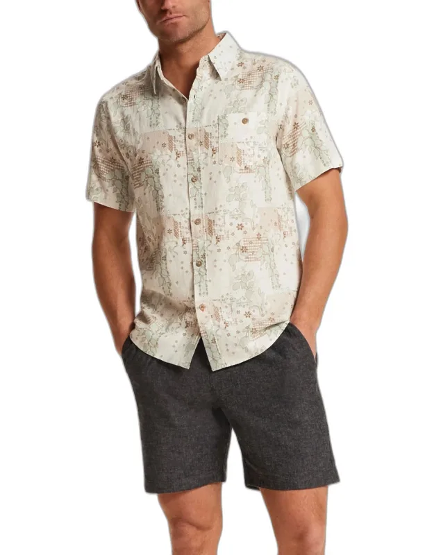 Weatherproof Vintage Traditional Fit Linen-blend Camp Shirt