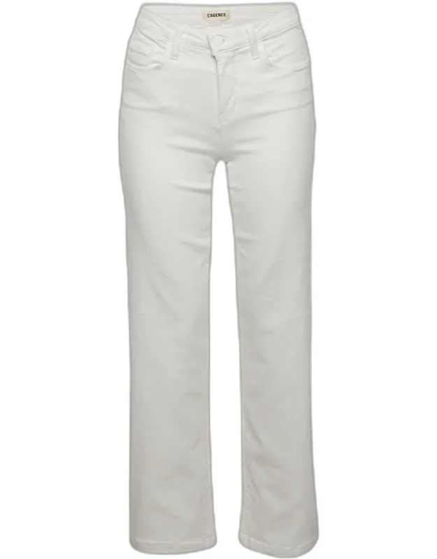 White Denim Wide-leg Jeans