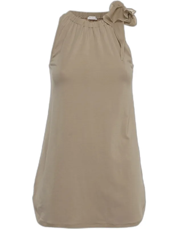 Jersey And Chiffon Trim Tunic