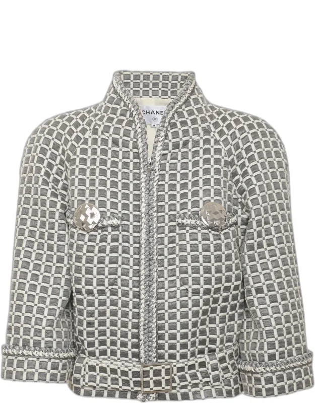 Lurex And Nylon Belted Blazer