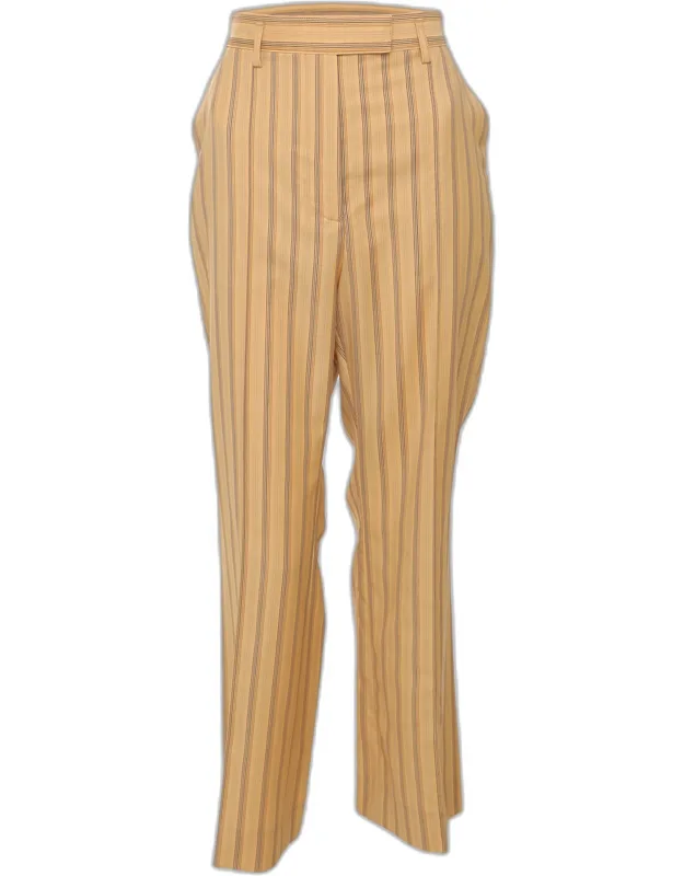 Stripe Wool Wide Leg Pants