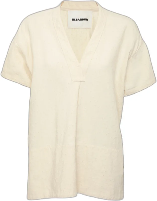Light Beige Canvas Tunic Top