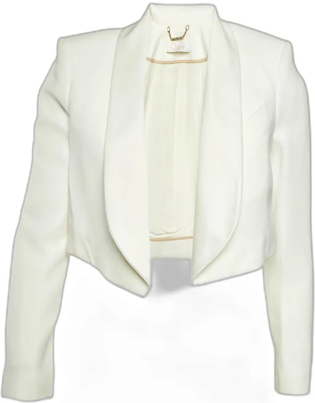 Open Front Cropped Blazer