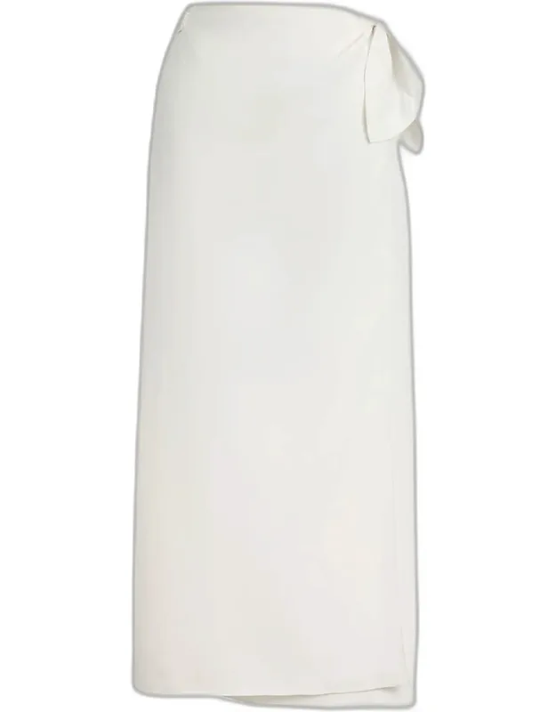 Linen Wrap Maxi Skirt