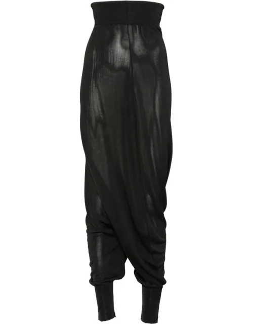 Fine-knit Drop-crotch Trousers