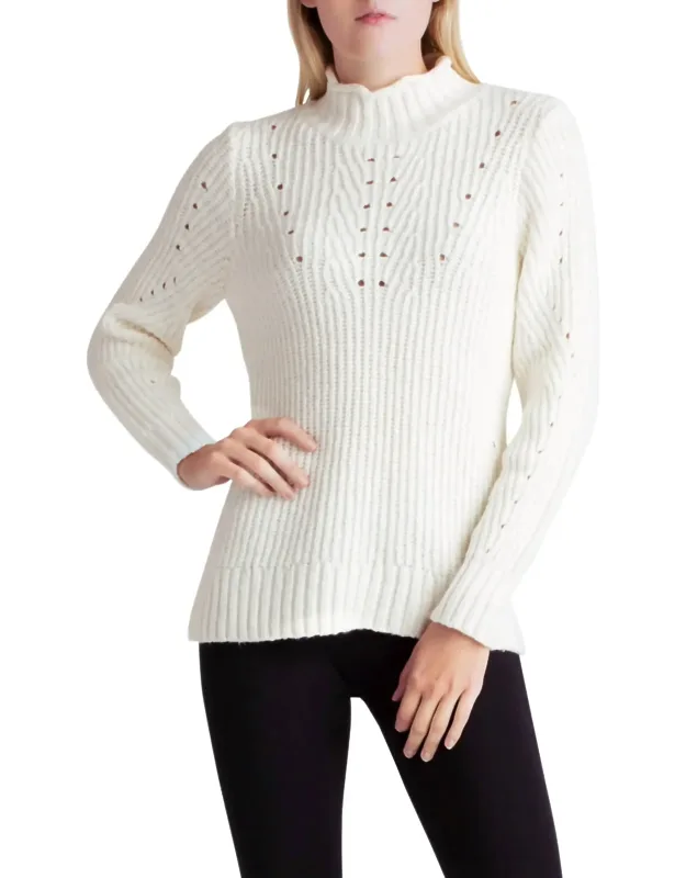 Punk Yarn Long Sleeve Mock Neck Sweater