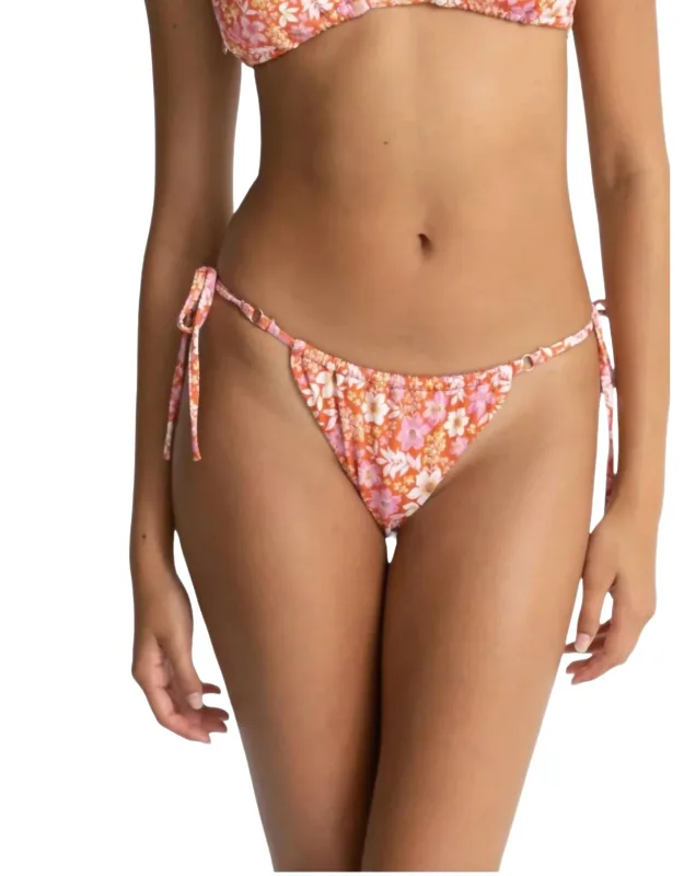 Luna Floral Gather Tie Side Itsy Bikini Bottom