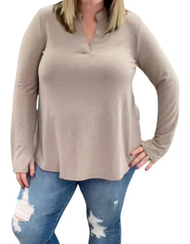 Long Sleeve Top With Thumbholes