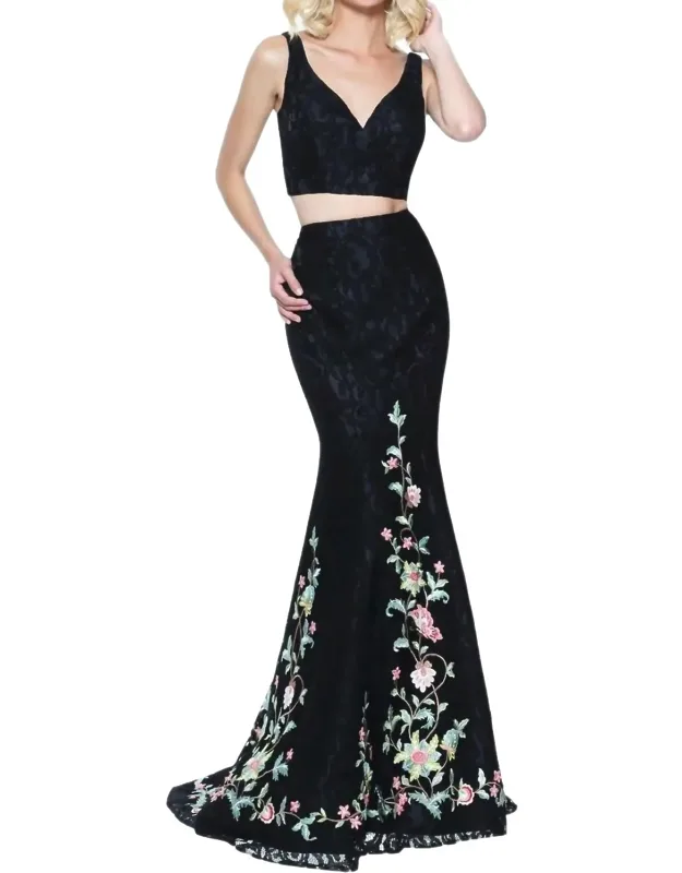 Two-piece Mermaid Prom Dress