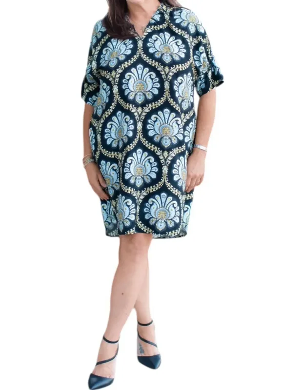 Ruffle V-neck Dress
