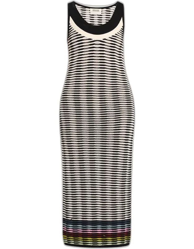 Wave Knit Tank Maxi Dress