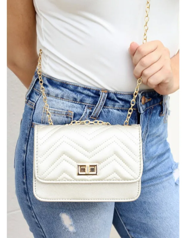 Quilted Chain Crossbody Bag Purse
