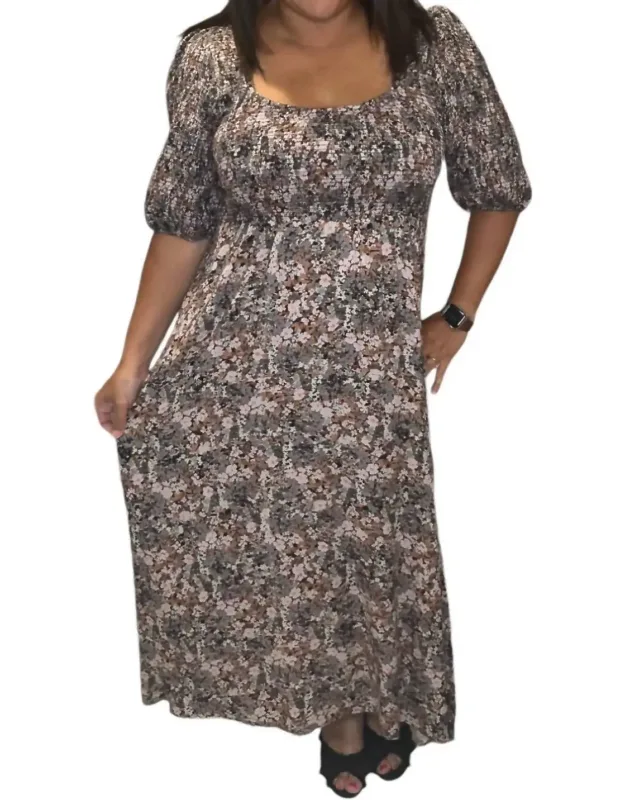 Floral Smocked Midi Dress