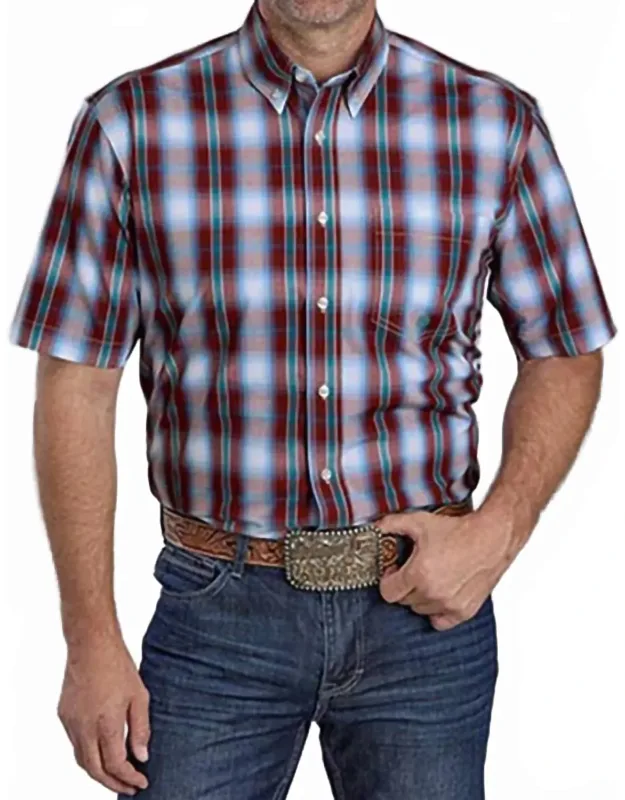 Amarillo Grasslands Plaid Short Sleeve Shirt