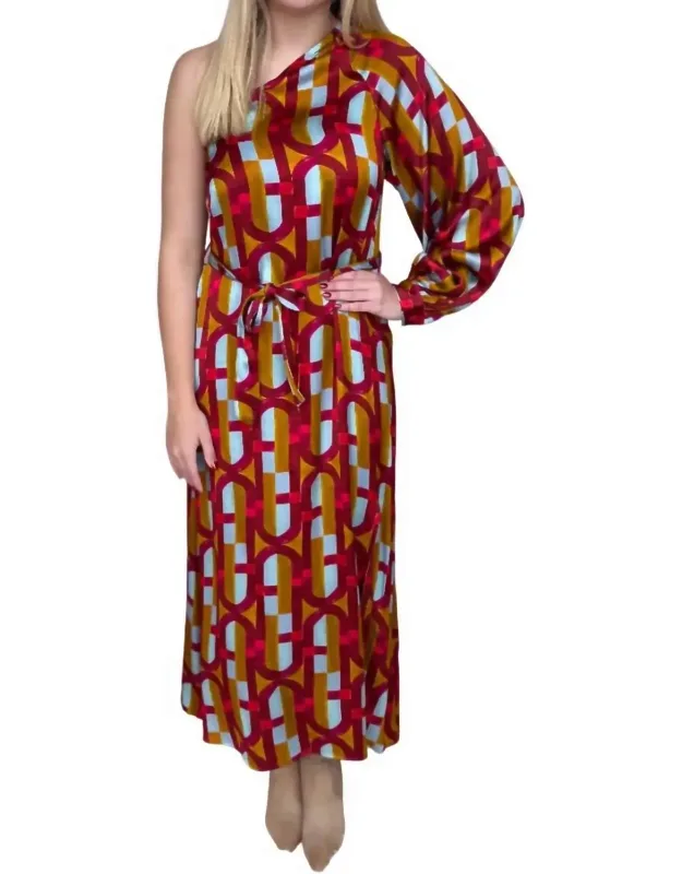 One Shoulder Maxi Dress