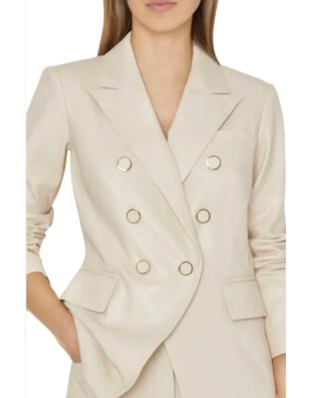 Inez Vegan Leather Blazer