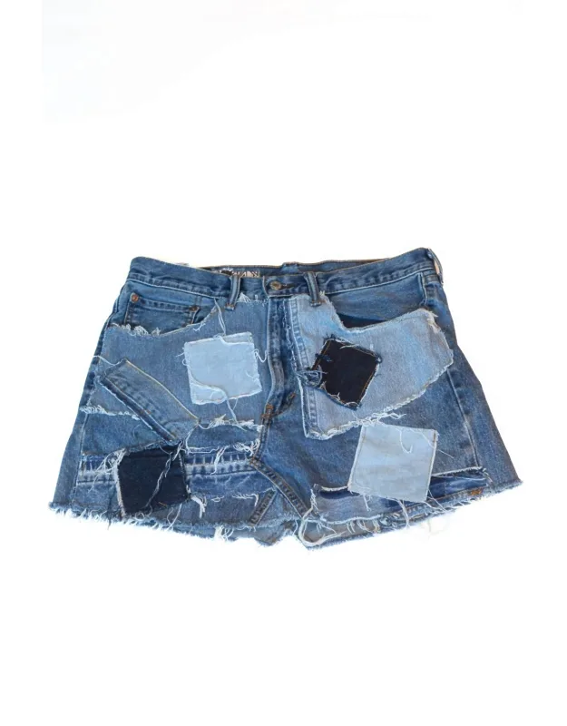 Patch Denim Skirt