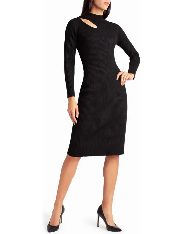 Cut Out Knit Dress