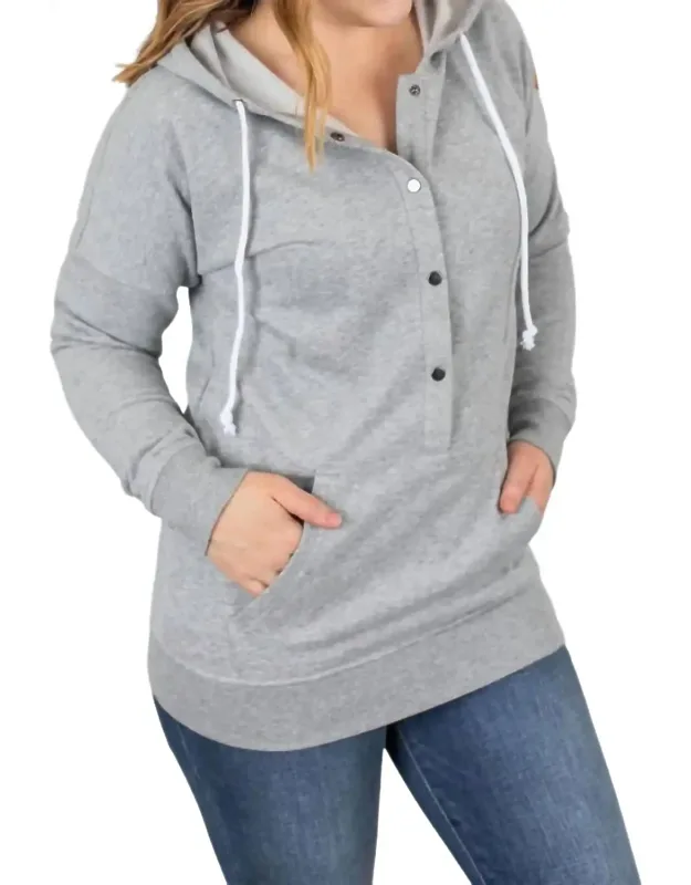 Button Snap Hoodie