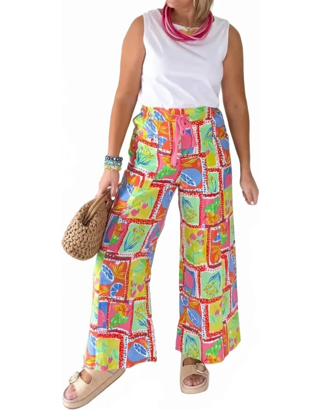 Fruit Gauze Smock Pants
