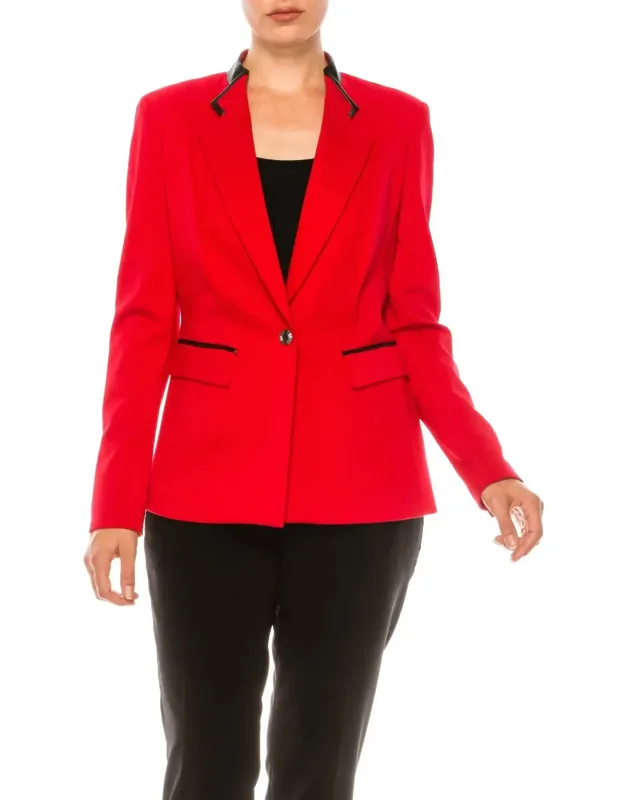 Long Sleeve Button Front Blazer