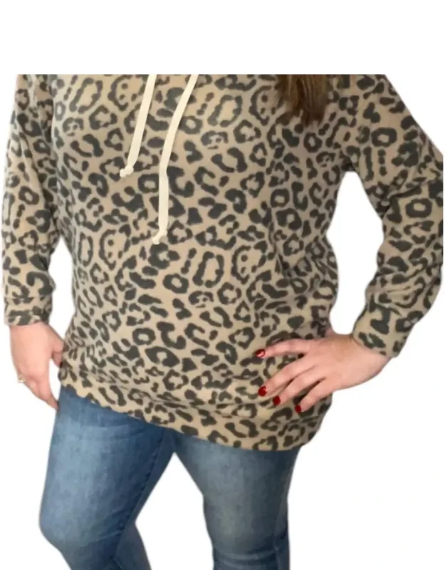 Leopard Fleece Hoodie