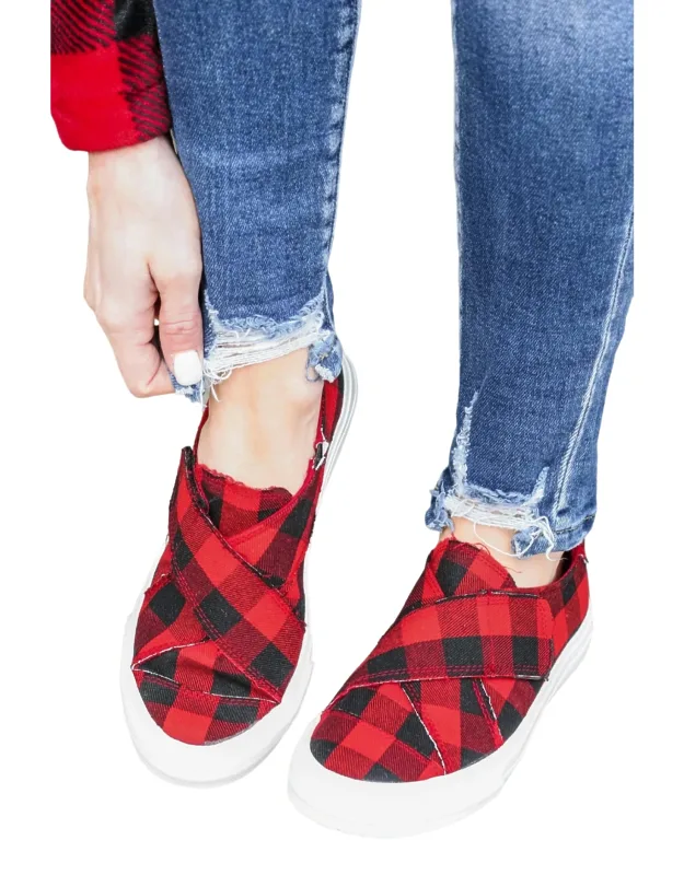 Plaid Along Sneakers