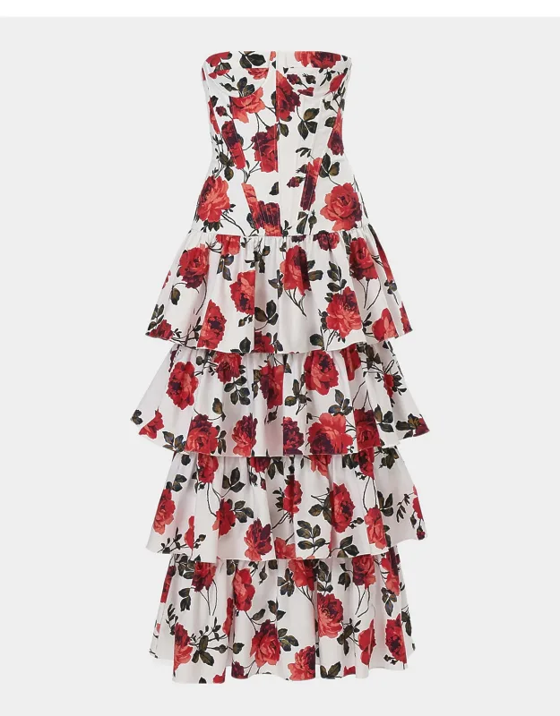 Tiered Ruffle Midi Dress